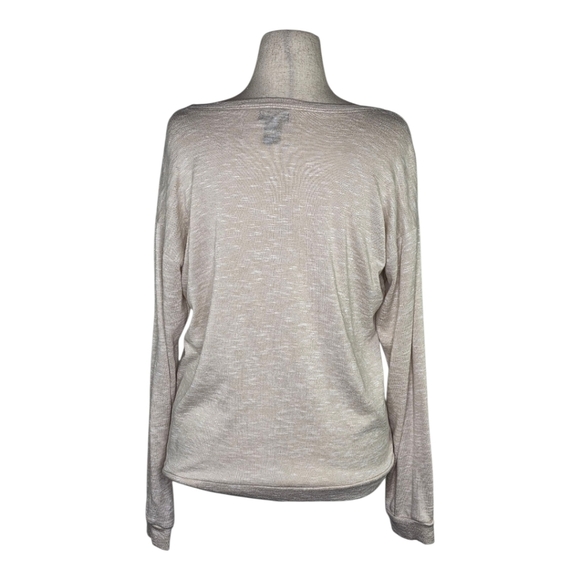 Joie and i Be Kind Graphic Sweatshirt L Peace Sign Hands Soft Beige Cozy Top - Picture 3 of 5